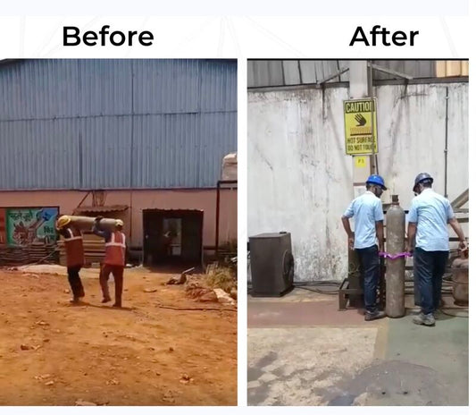 HSF GasGrab – Hands-Free Gas Cylinder Handling Tool for Safe Cylinder Control