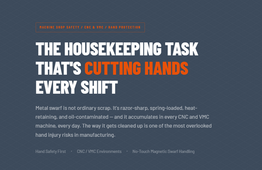 No-Touch Magnetic Swarf Handling for CNC & VMC Safety