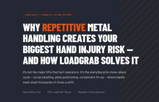 HSF Magnetic Lifters for Suspended Load Safety in Steel Handling & Fabrication Operations