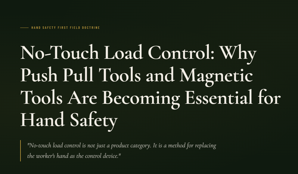 No-Touch Load Control for Safer Industrial Load Handling – Hand Safety ...
