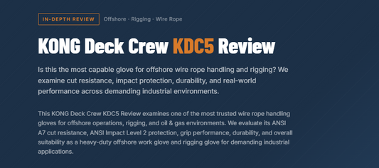 KONG Deck Crew KDC5 review for offshore wire rope handling and rigging gloves
